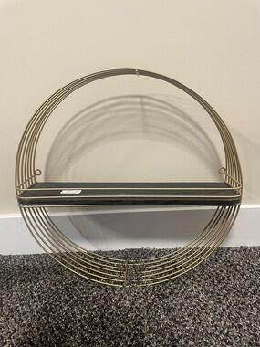 Boho MCM Round Gold and Black Shelf